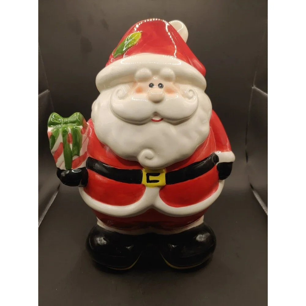 Rare Discountinued David’s Handpainted Santa Cookie Jar